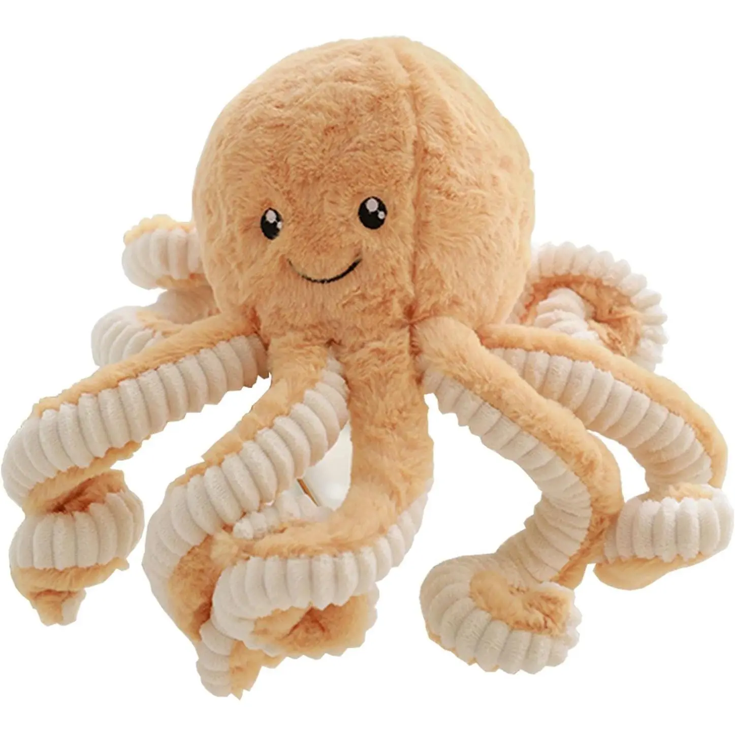 Cute Plush Octopus Stuffed Animal, 7 Inch Soft Marine Toy for Bedroom House Decoration, Khaki Birthday Gift for Boyfriend, Balcony, Giant Octopus, Soft Plush Pillow, Polyester, Marine Theme, 15.7 Inch