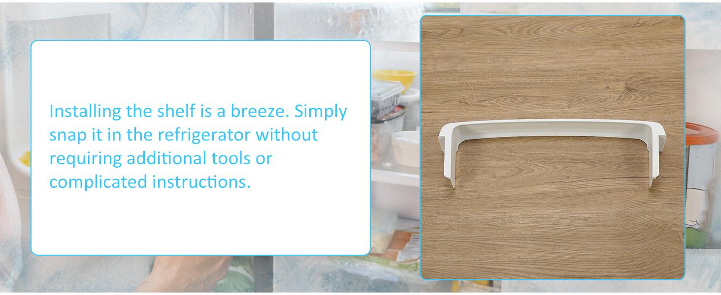 HECASA WR17X11889 AP3855305 Refrigerator Door Retaining Fixed Shelf Bar for 1169732 AH964507 EA964507 PS964507 WR17X12916 Replacement only White