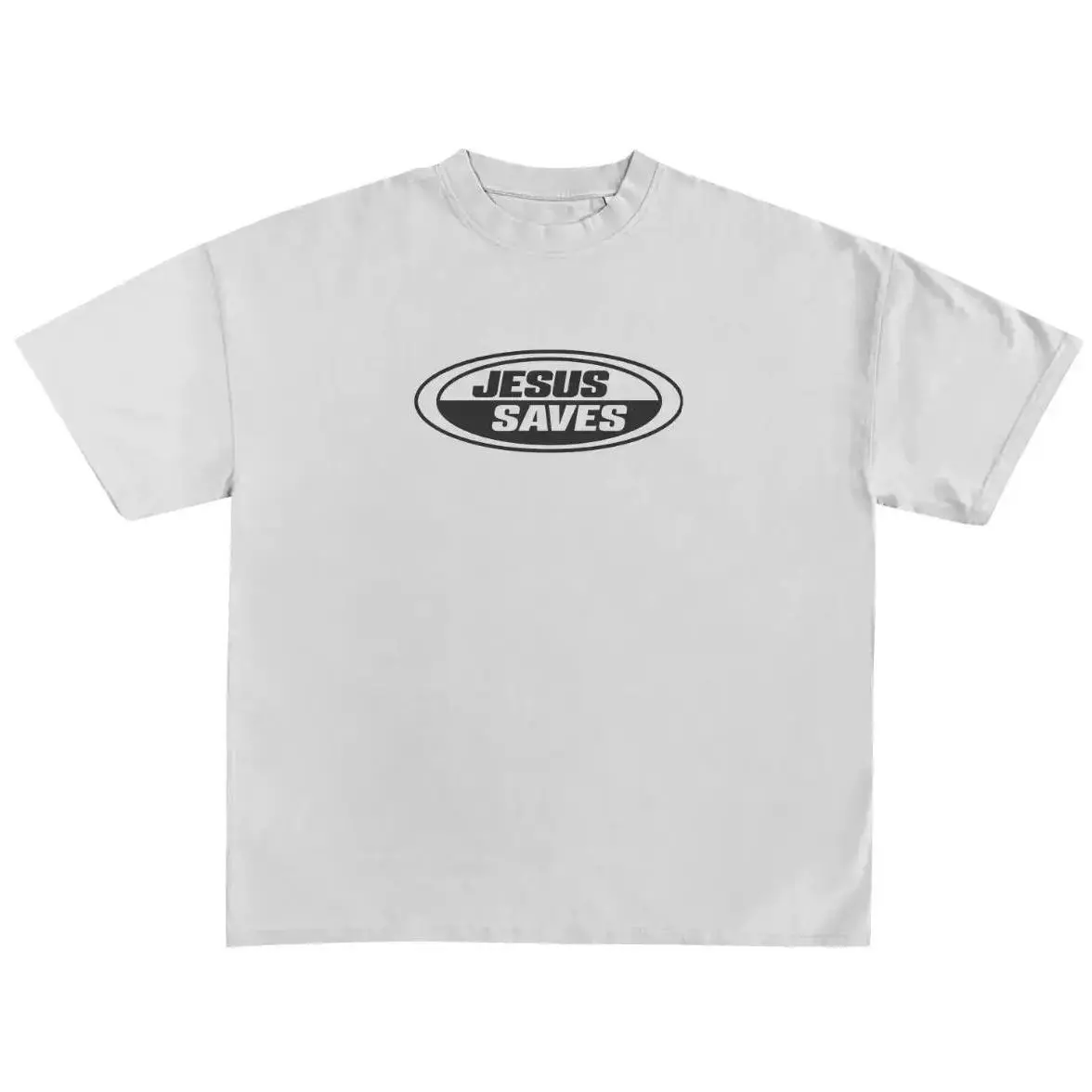 Unisex Graphic Tee Vintage Jesus Saves Retro Faith Print Christian Aesthetic Oversized T Shirt Casual Streetwear Style Short Sleeve Crewneck Soft Breathable Loose Fit Summer Outfit Daily Wear Church Gift Trendy Aesthetic Top