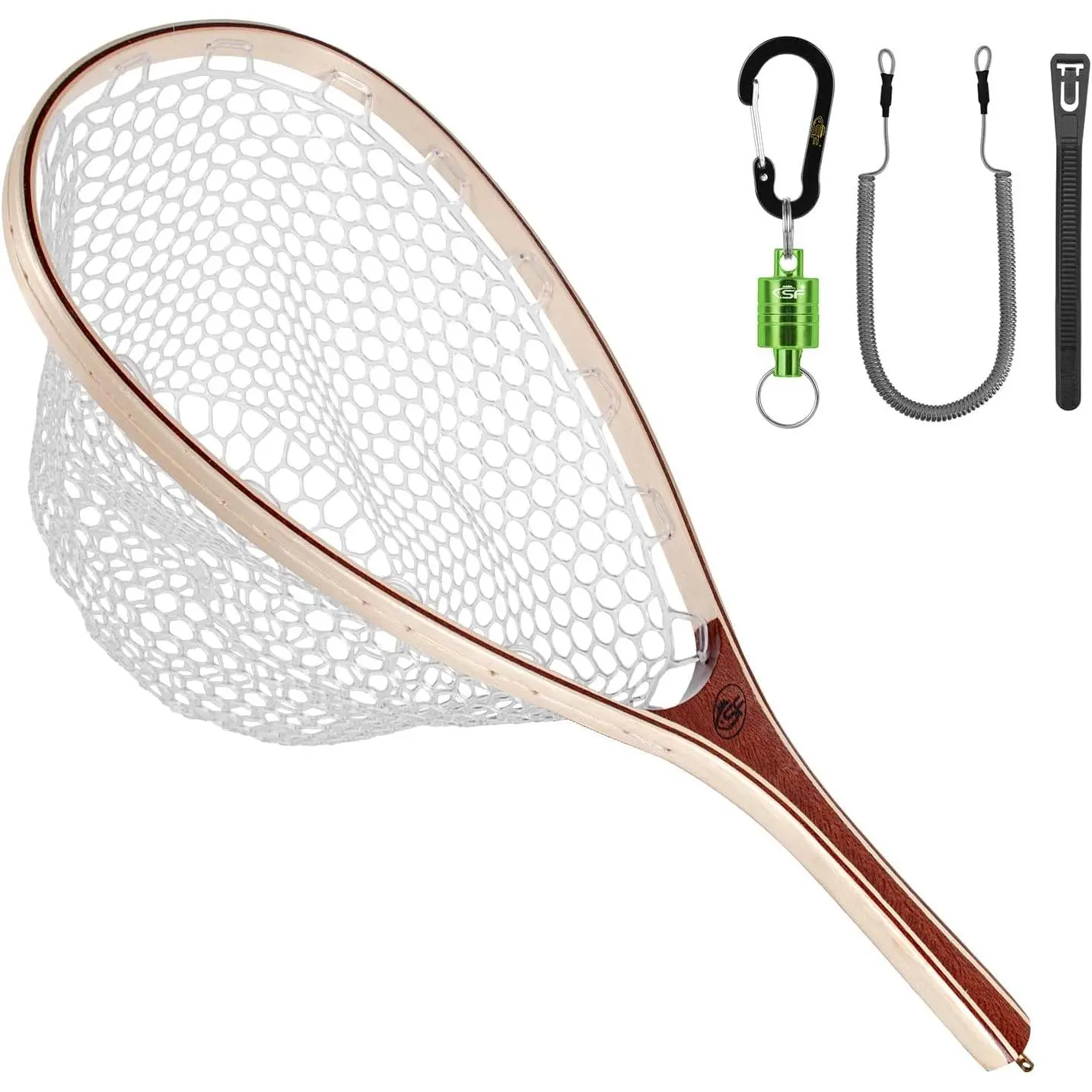 Fly Fishing Landing Net Soft Rubber Mesh Trout Net Catch and Release Net
