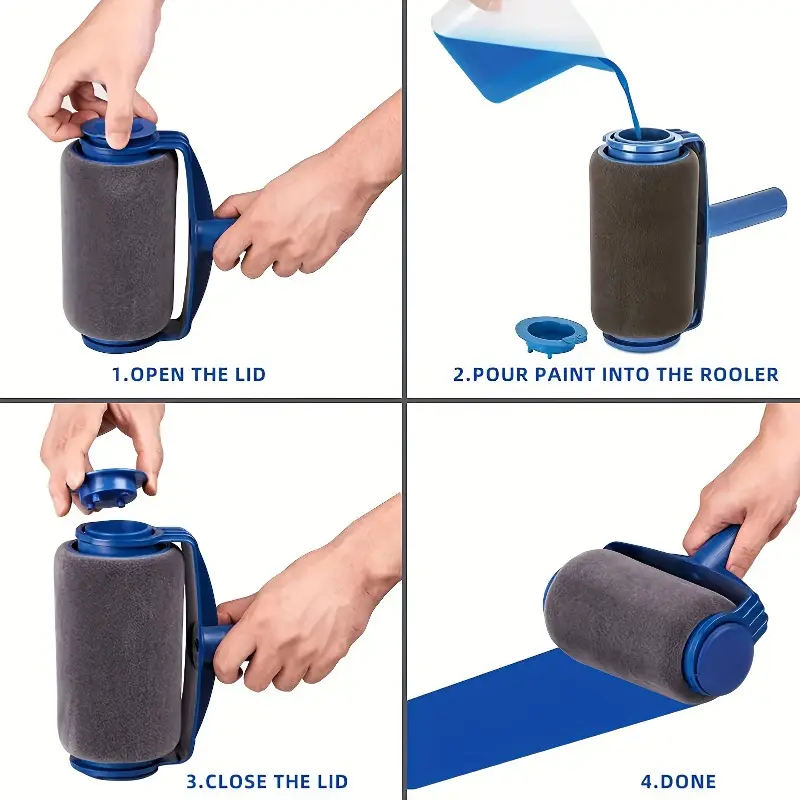 Paint Roller Non Stick Paint Roller for Walls Home Improvement Decorating Repair Smooth Even Paint Application Anti Drip Easy Clean Durable Roller Tool for Interior Exterior Painting Use Painter Tool