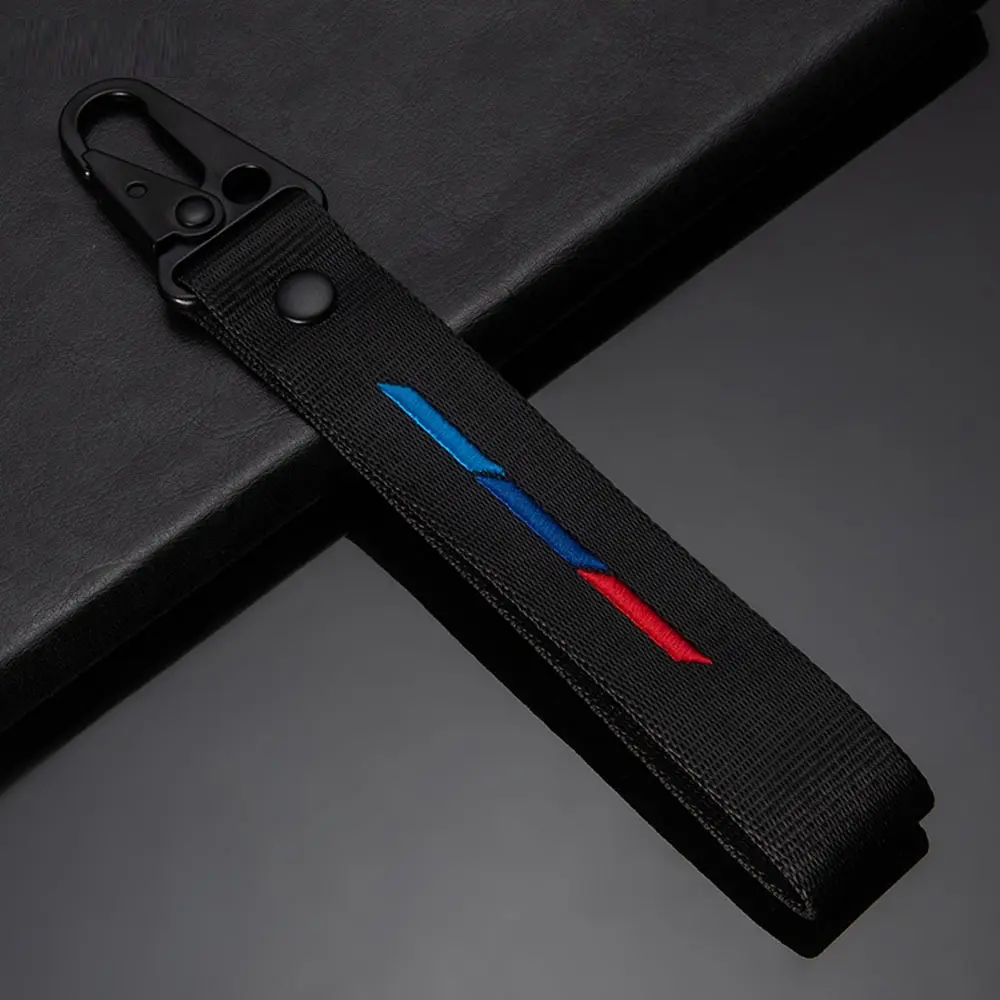 1pc Premium Nylon Car Key Ring with BMW Logo - Durable, Stylish Accessory for E30, E34, E36, E39, E46, E53, E60, E61, E64, E70, E71, E85, E87, E90, E83, F10, F20, F21, F30, F35, M3, M5, X1, X3, X5, X6, X7 Models, Key Protection| Logo Design|Quality Crafts