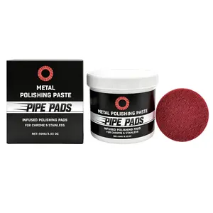 Pipe Pads Polishing, Metal Polishing Paste Pipe Pads - Rust Buffing Cream with Pipe, Achieve a Brilliant Shine with Ease for Cars, Furniture, Chrome & Stainless Steel