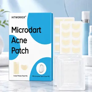 Hitworker Microdart Acne Patch, 34 Count Spot Cover Set, 16 Large Pimple Patches, 18 Microcrystal Spot Covers, Thin Discreet Face Patches