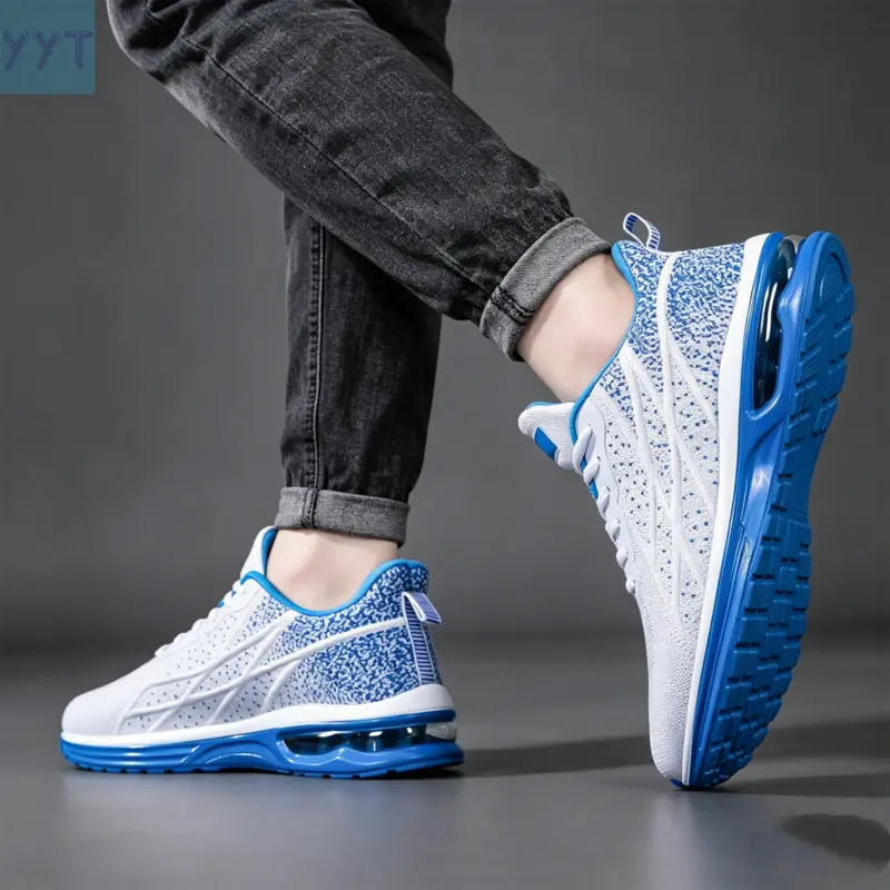 YYT1 Men's Comfortable Athletic Running Shoes - Breathable, Lightweight, Non-Mesh, Shockproof Gym Trainers with All-Day Support for Workout, Casual Walking