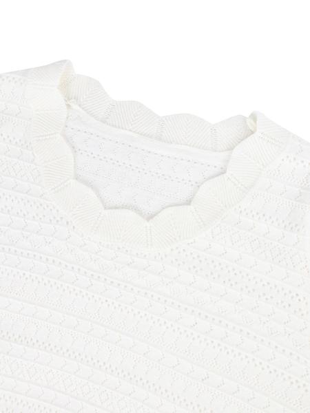 French Style Elegant Slim-Fit Casual Short Sleeve Pullover Knitted Top for Women, Fall & Winter Fashion, Random Pattern Design, Knitwear