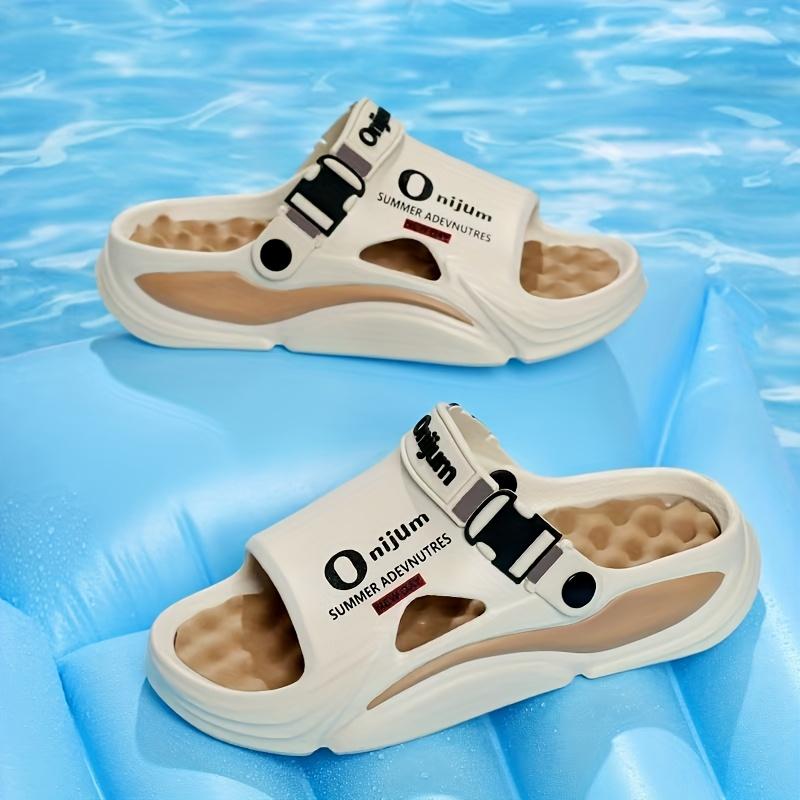 [Massage Cooling Slippers] Unisex Massage & Stress-Relief Cooling Slippers, Summer Anti-Slip & Odor-Resistant Soft-Sole Shock-Absorbing EVA Sandals, Trendy & Versatile Slip-On Sandals for Home and Outdoor Use for Men and Women, Women Shoes