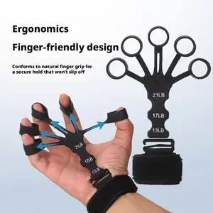 New Silicone 5-Finger Finger Trainer, Wrist Puller, Shooting Corrector, Basketball Training Assistive Grip