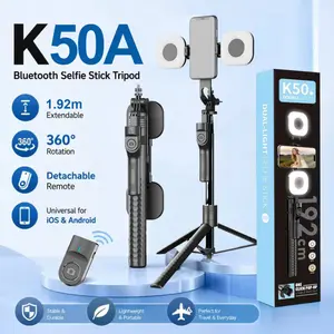 75-Inch Selfie Stick with Light, Wireless Bluetooth-compatible Selfie Stick, Phone Tripod, Remote Control, Dual Lights, Ideal for Travel/vlog/video Recording