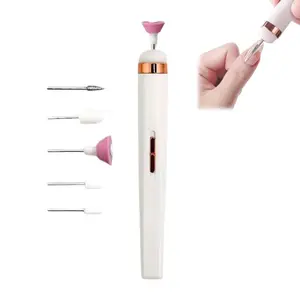 ✨ At-Home Manicure Made Easy| Portable Electric Nail Drill with 5 Drill Bits, LED Light & Adjustable Speed for Nails
