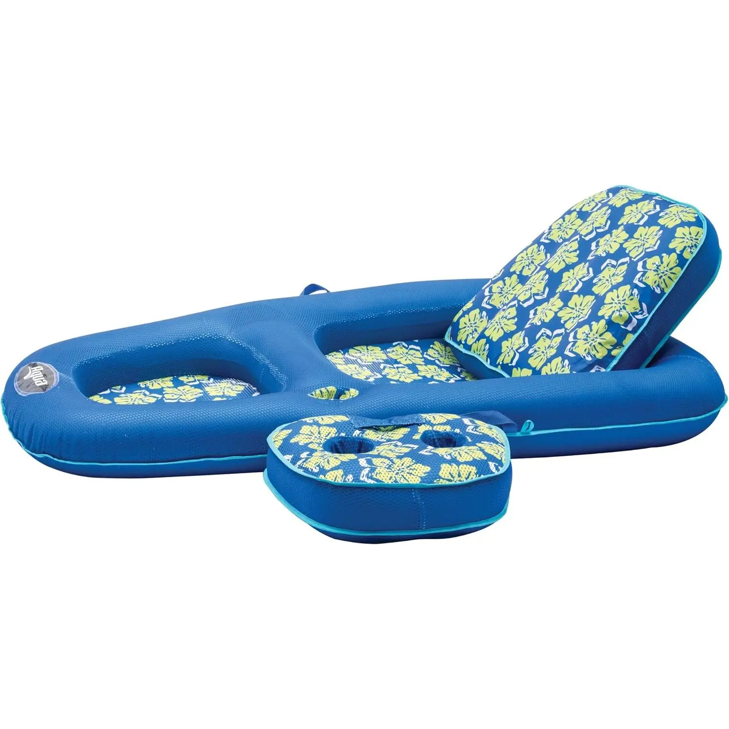 Ultimate 2-in-1 Inflatable Pool Float Lounge for Adults - Extra Large with Adjustable Backrest & Cupholder Caddy