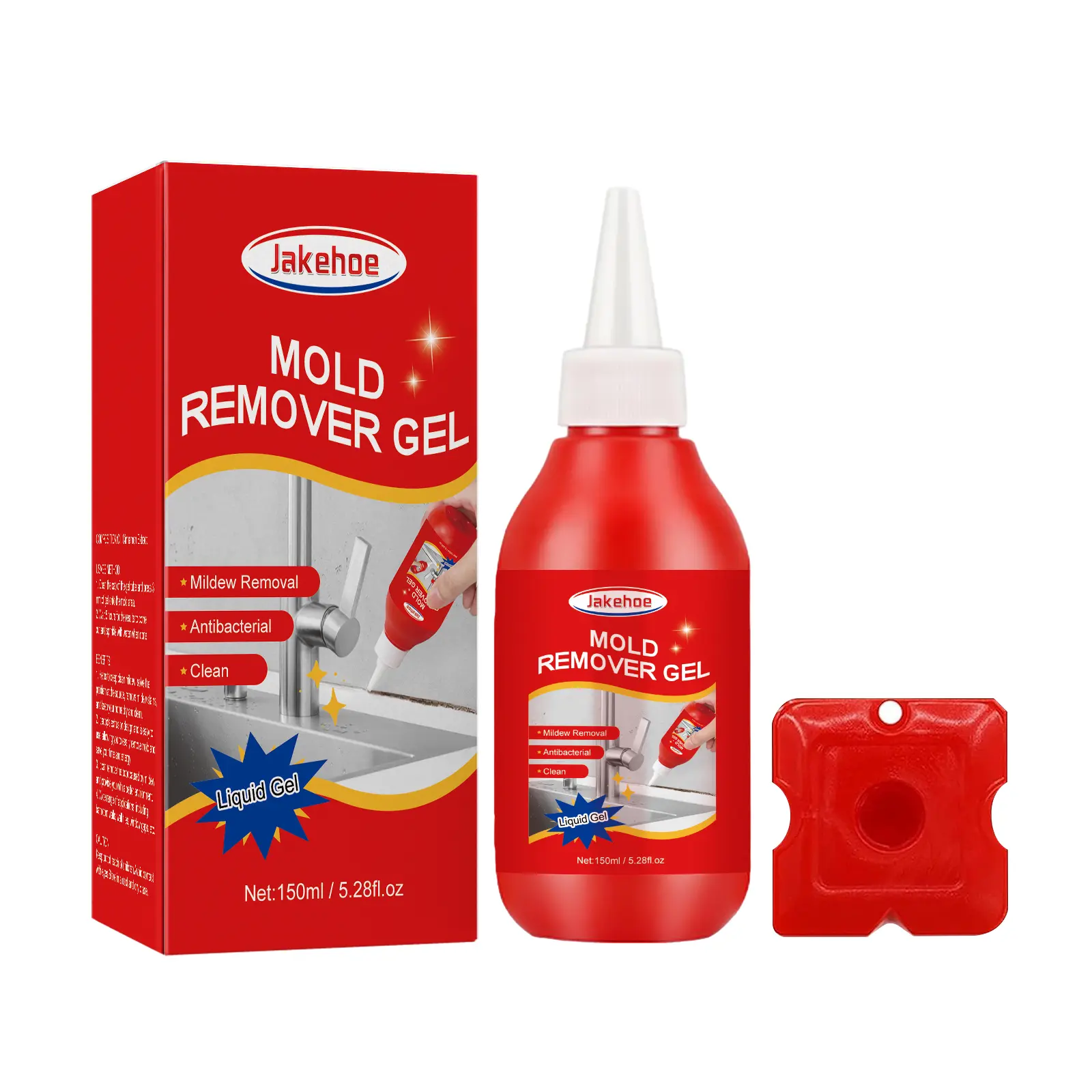 Jakehoe Mold Remover Gel Multifunctional Mold Remover for Wall Tiles, Gaps, Refrigerator, Washing Machine Rubber Rings Cleaner