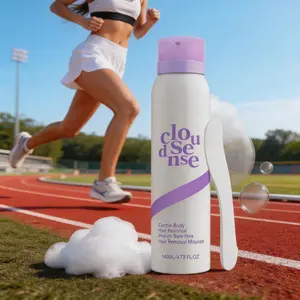 Bikini Pain-Free Hair Removal Mousse for Sensitive Skin Hypoallergenic Citrus Scent Aloe & Hyaluronic Acid Gentle Fast Acting Depilatory for Men Women