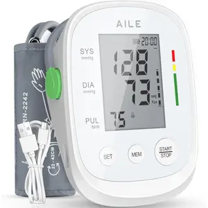 Blood Pressure Monitor, AILE Blood Pressure Machine Upper Arm Large Cuff(8.7"-16.5"), High Automatic Blood Pressure Monitors Cuff for Home Use, (BP) Manual Arm Blood Pressure Monitors, 2 * 99 Memory Healthcare Kit