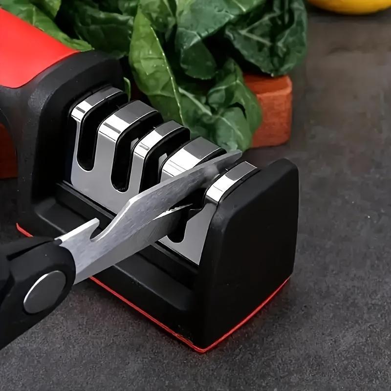 1pc Multi-Functional Stainless Steel Kitchen Knife Sharpener Tool, Quick Knife Sharpening Device for Home and Commercial Use, Ideal for Kitchenware and Kitchen Gadgets