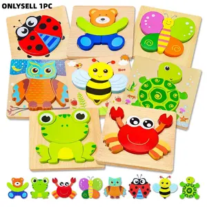 Premium Animal-Themed Toddler Set, Educational Learning Toy for Boys & Girls, Fun Early Childhood Development Gift, Wooden Jigsaw Puzzle, Toddler Puzzles