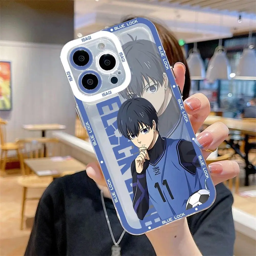hot blood Anime blue lock New Phone Case For iPhone 17 Air 16 15 14 13 12 11 Pro Max Plus Transparent Cover