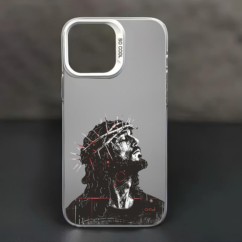 Jesus Son Of God Christian Pattern Case, Shockproof Anti-Scratch Durable PC Back Protective Cover, For iPhone 11 12 13 14 15 16 17 Pro Max Plus Air XR XS, Gifts For Women Men Teen Girls
