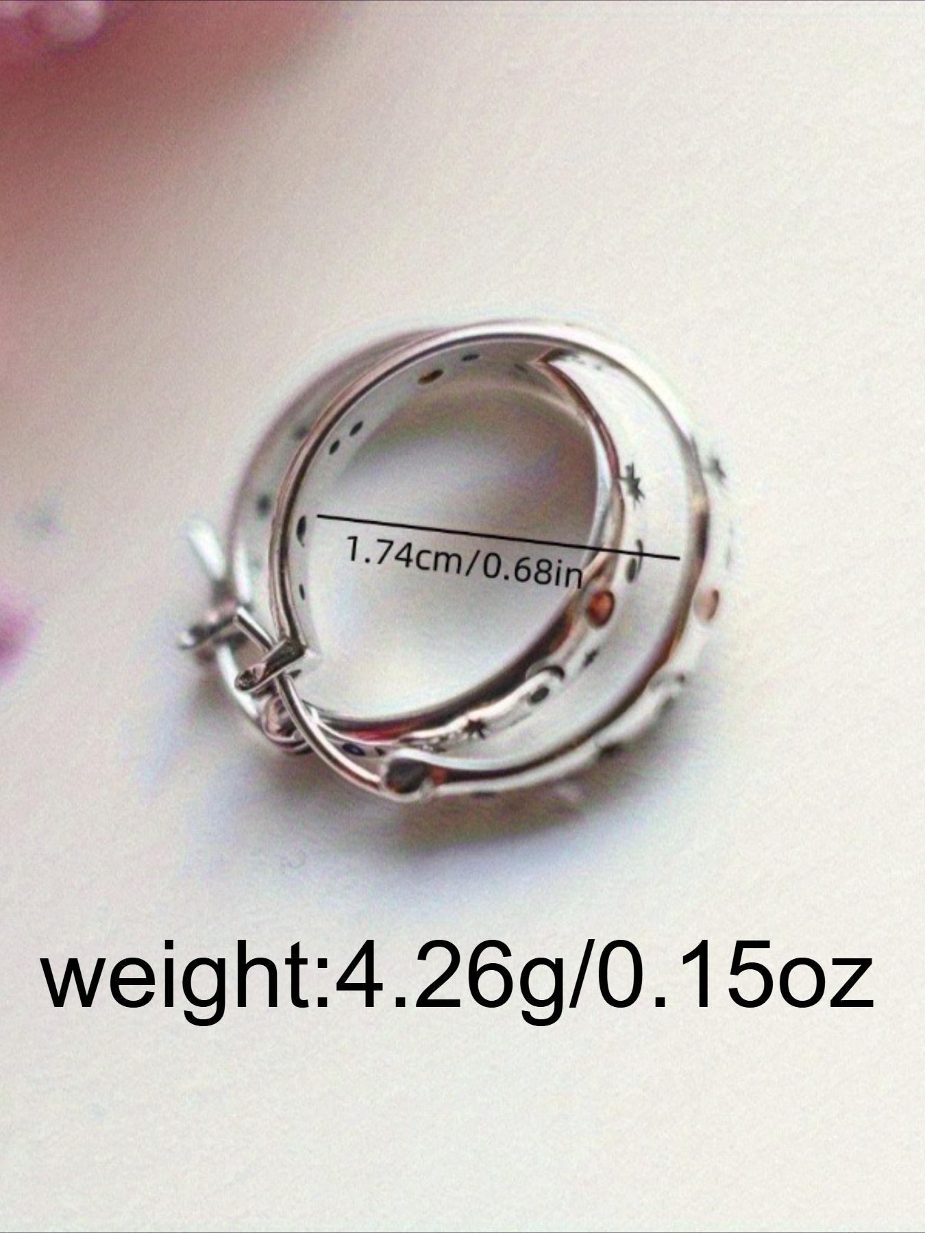 Star & Moon Engravings Hoop Earrings, Fashion Jewelry for Party, Daily Clothing Decor, Trendy All-Match & Exquisite Jewelry for Birthday Gift, Fashionable Hoop Earrings