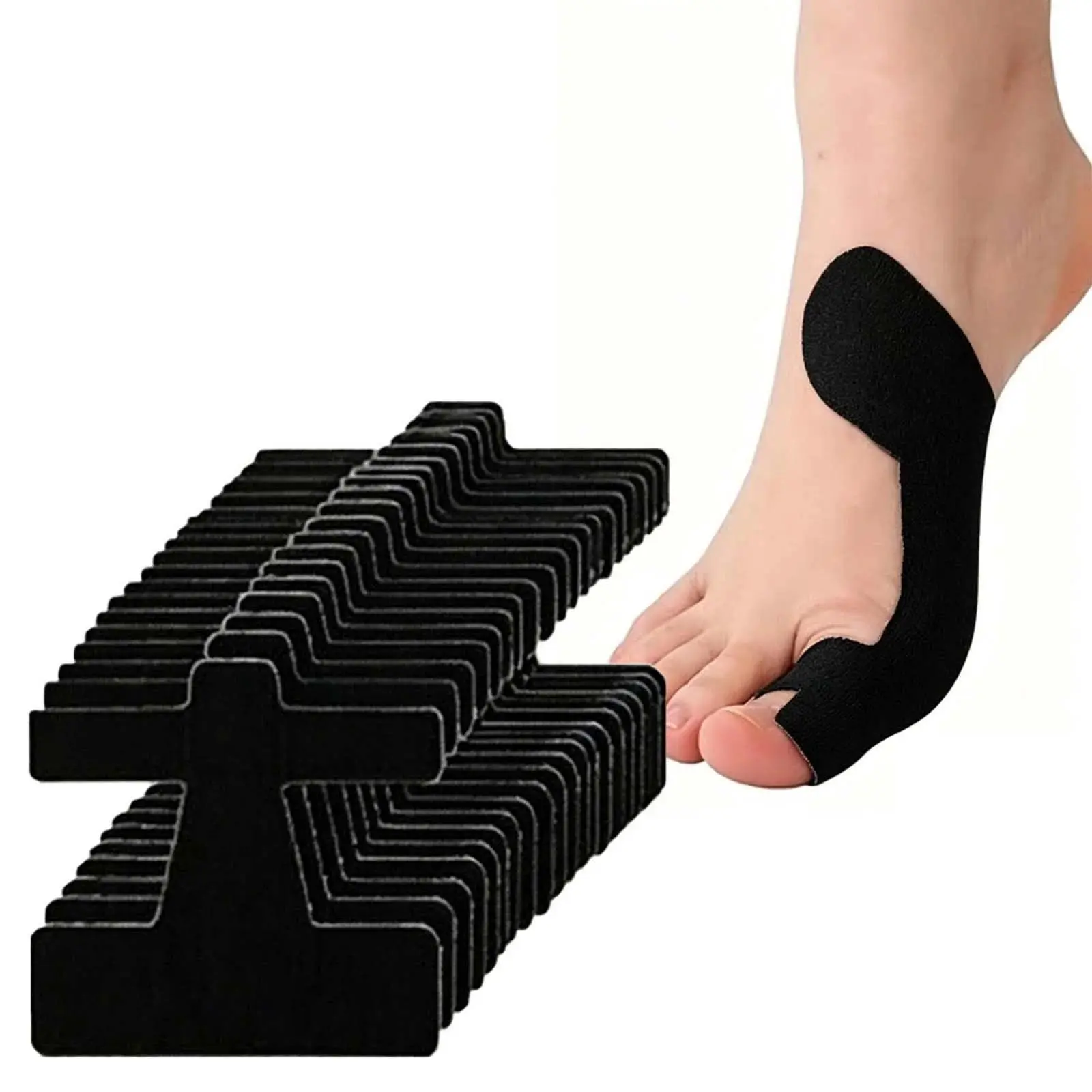Cut Bunion Corrector Kinesiology Tape Breathable Elastic Bunion Relief Sticker For Big Toe AlignmentWaterproof Adhesive Foot Support Patch 20pcs Comfortable Flexible Toe Support for Everyday Use
