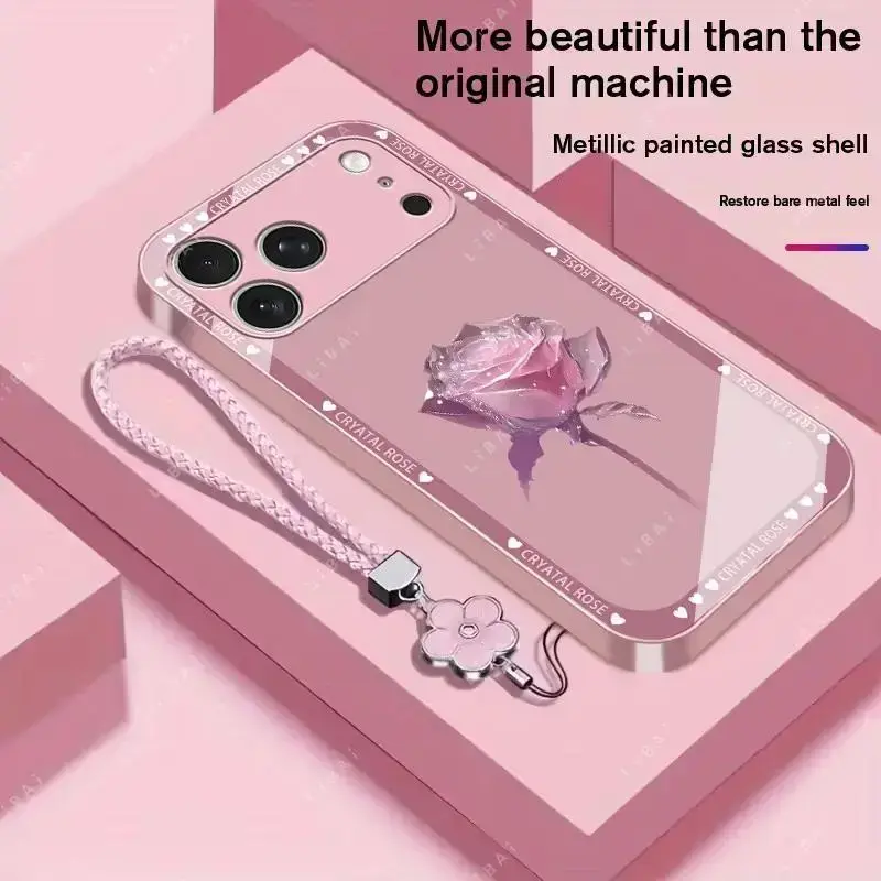 iPhone 11-17 Series Premium Phone Case |   Free Four-Leaf Clover Lanyard |   Drop-Proof & Anti-Fingerprint