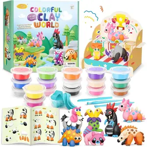 Air Dry Clay Kit for  - 18 Cans of Modeling Clay, 46-Page Guidebook with 26 Character Tutorials,   for Boys & Girls