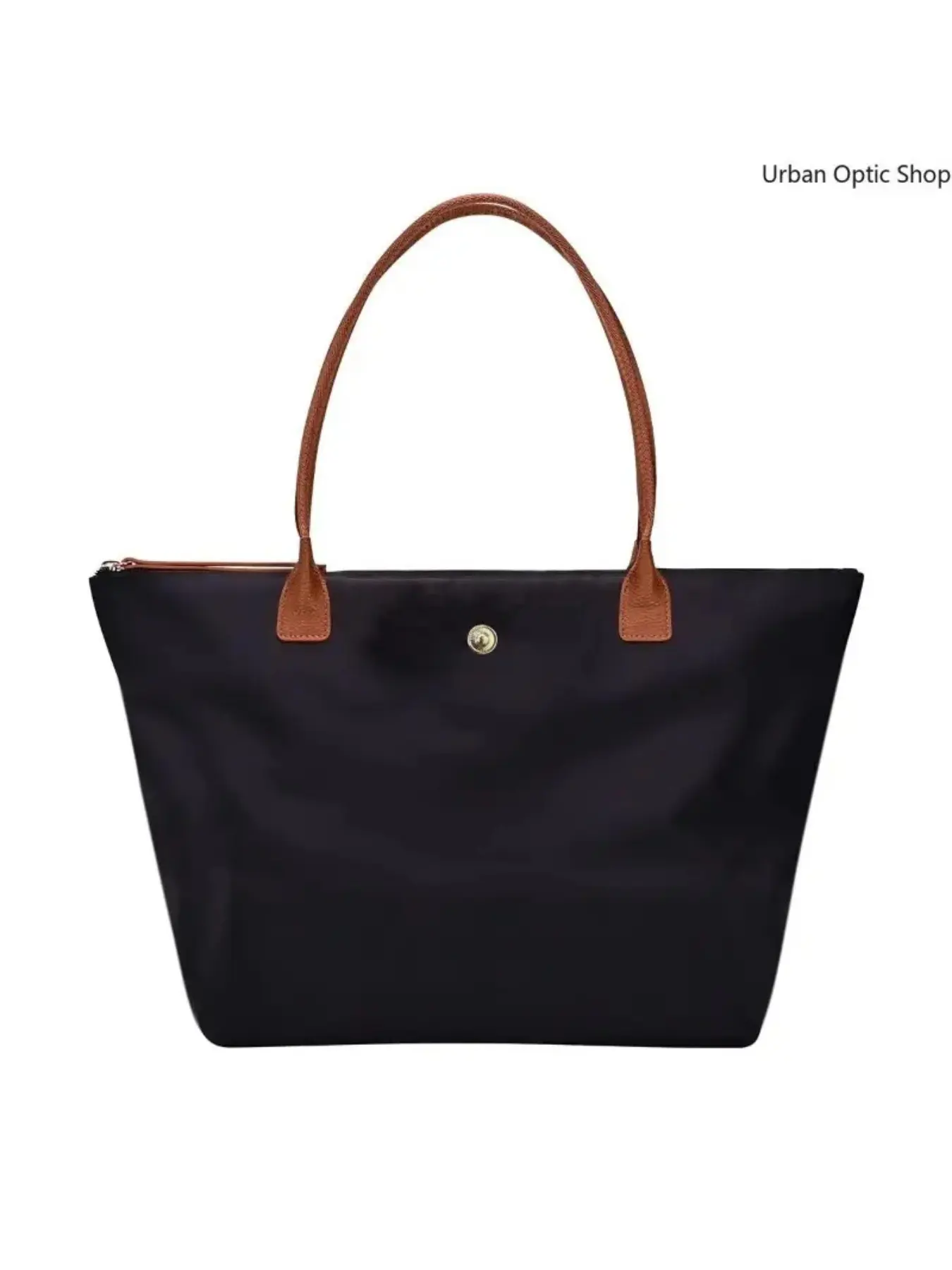 Women's Large Capacity Tote Bag, Nylon Oxford Work Bag with Contrast Leather Handles for Commute and Daily Travel, Tote Bags, Work Bags For Women