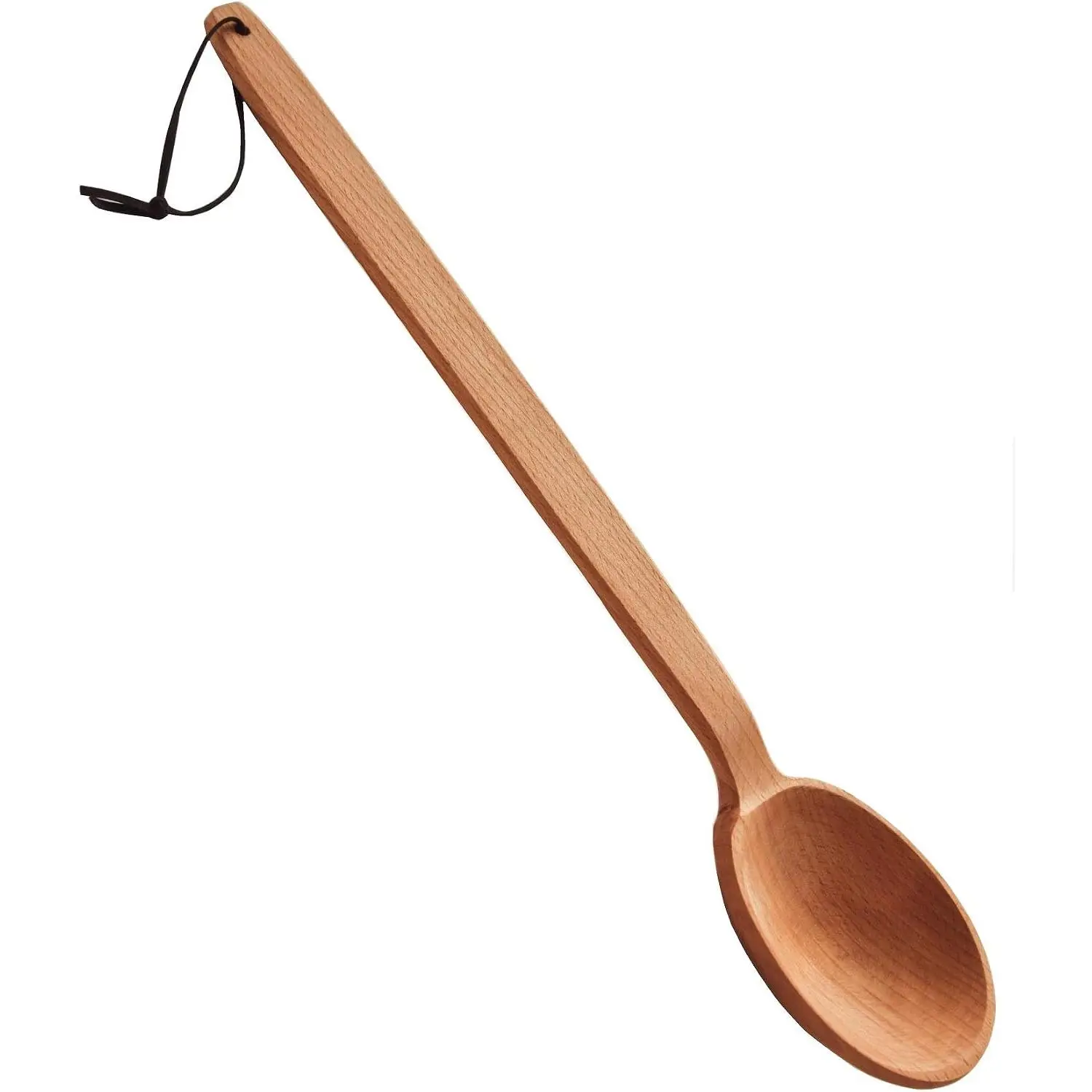 18" Heavy Duty Large Wooden Spoon with a Deep Scoop and Long Handle | Nonstick Big Spoon for Cooking, Canning, Stirring, Mixing, Cajun Crawfish Boil, Wall Décor. , Durable, Solid Hardwood.
