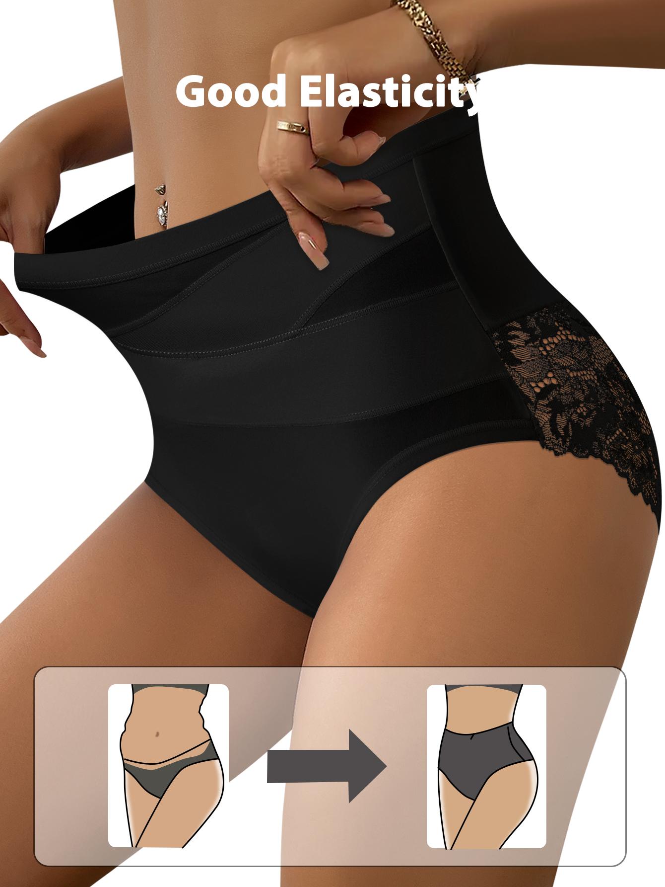 QUASTI 10 PCS Cross Design Skin-Friendly Lace Sexy Women's Underwear, High Waisted Milk Silk Fabric Soft Knicker for Breathable Comfy, Solid Color Panty Female Intimates, Suitable for Daily Wear SpringStatements