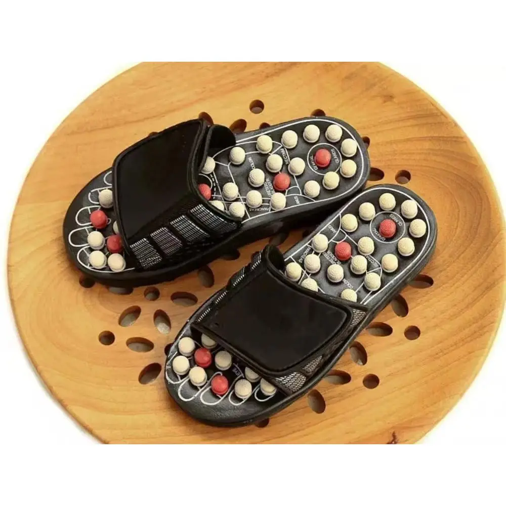 Foot reflexology tools, acupressure mats, slippers, sandals, and footwear; products designed to relieve pain and tension in the back, knees, arches, and heels; perfect as relaxing gifts for moms, dads, and parents; suitable for both men and women