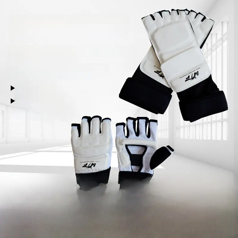 Half-Finger Boxing Gloves with Foot Pads Set for Taekwondo, Sparring, and Training
