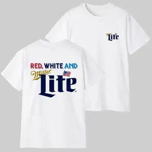 Red White And Lite T-shirt, 4th Of July Shirt, America Shirt, Colorfull, For Him, For Her, Casual Crew Neck, Graphic Tee Clothes Comfort