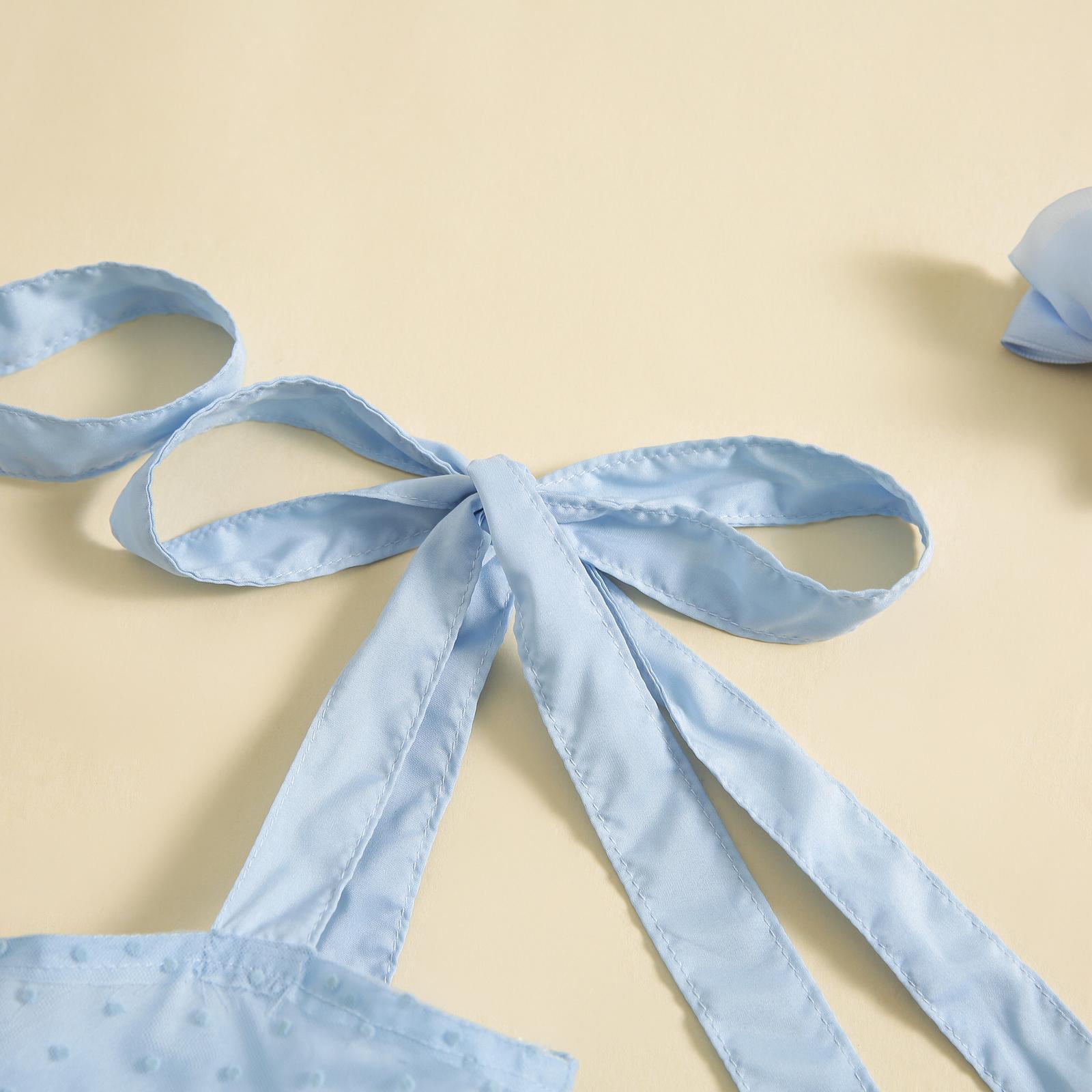 Toddler Baby Girl Princess Boho Dress Sleeveless Spaghetti Strap Swiss Dots Ruffle Tulle Dress Little Girls Summer Outfit