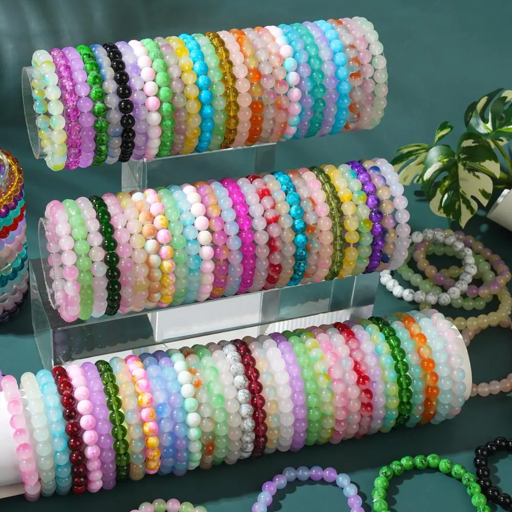 30/50/80pcs Elegant Bohemian Beaded Bracelets for Women, Vintage Colorful Bead Stretch Bracelet, Bracelet Length:16cm/6.3in, Suitable for Daily Casual, Party Vacation Wear, Bohemian Versatile Jewelry