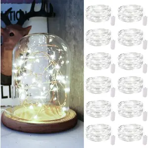 12 Pack Fairy Lights Battery Operated, 7FT 20 LED Waterproof Silver Wire Firefly Starry String Lights, Ideal for Wedding Centerpieces, Mason Jars, Party, Christmas Decor(Cool White)fidget toys