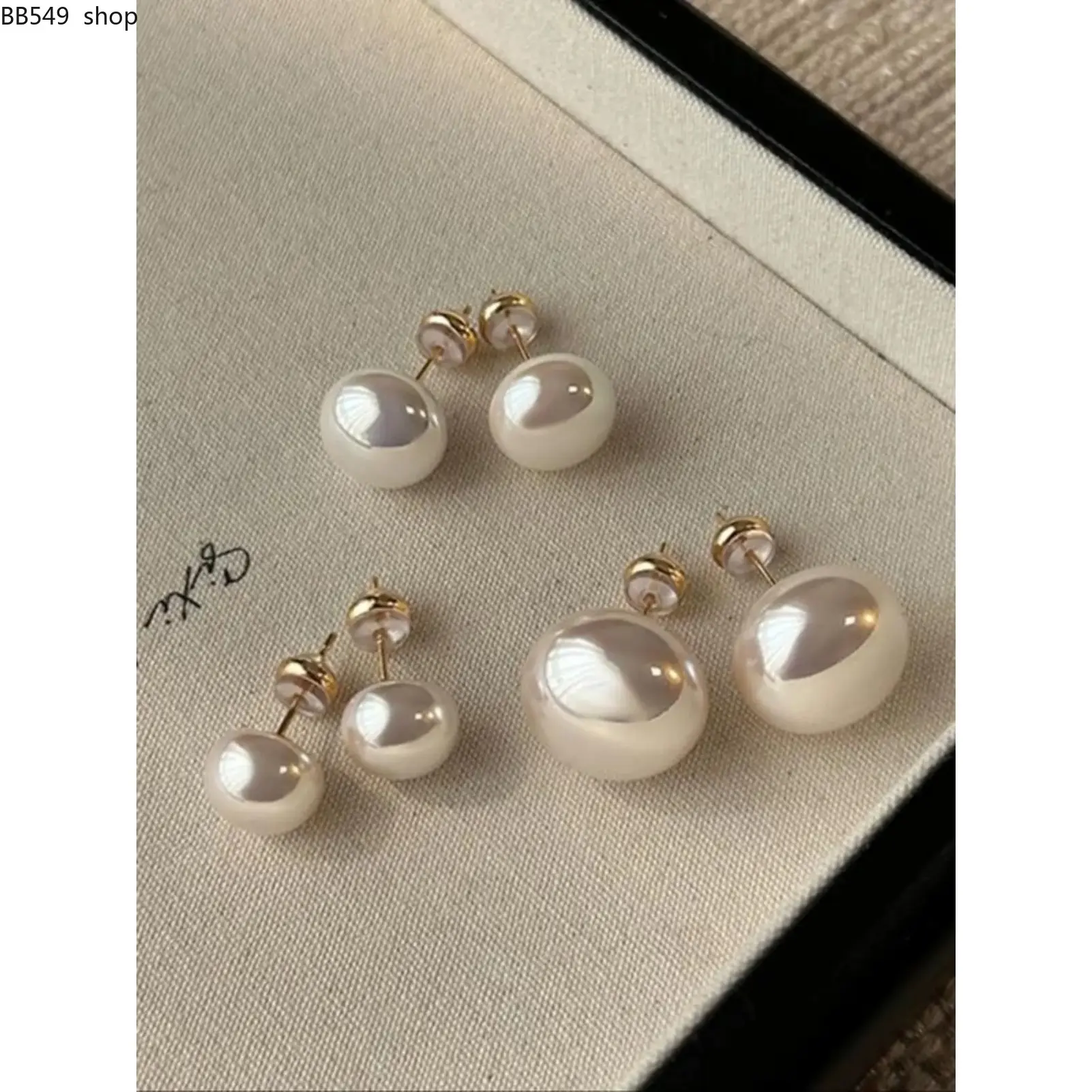 Women's Elegant Pearl Stud Earring Set, 3 Pairs French Vintage Design, High-Quality Faux Pearl Wearable Jewelry for Daily Wear & Special Occasions, High Quality Earrings