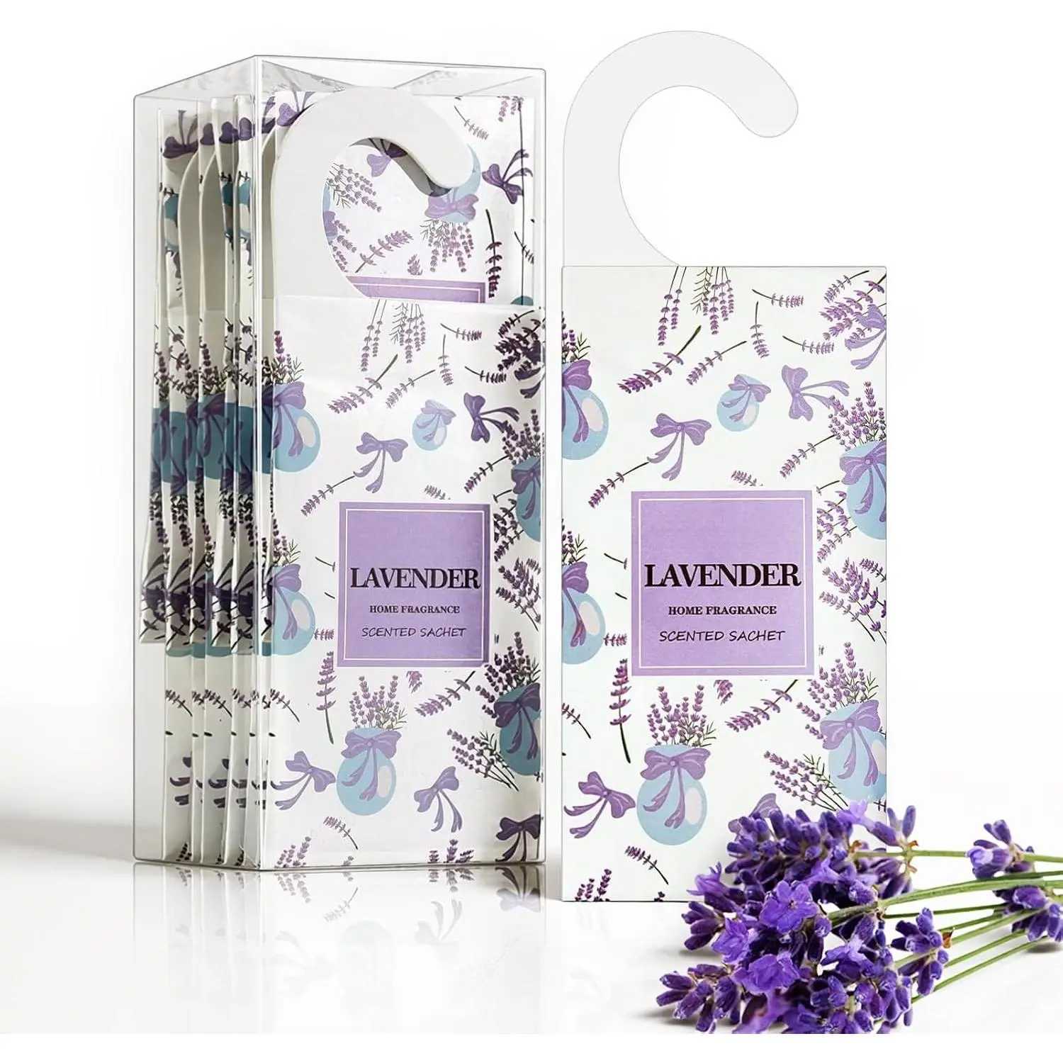 12 count Lavender Sachets   Air Freshener, Closet Deodorizer | Long-Lasting Sachet Bags, Odor  for Closet, Drawer, Bathroom, Clothes, Fabric Refresher,    Set