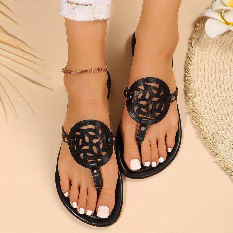 (New)Women's Thong Sandals T-Strap Sandals Slip On Flat Sandals Flip Flop Casual Summer Slide Sandals