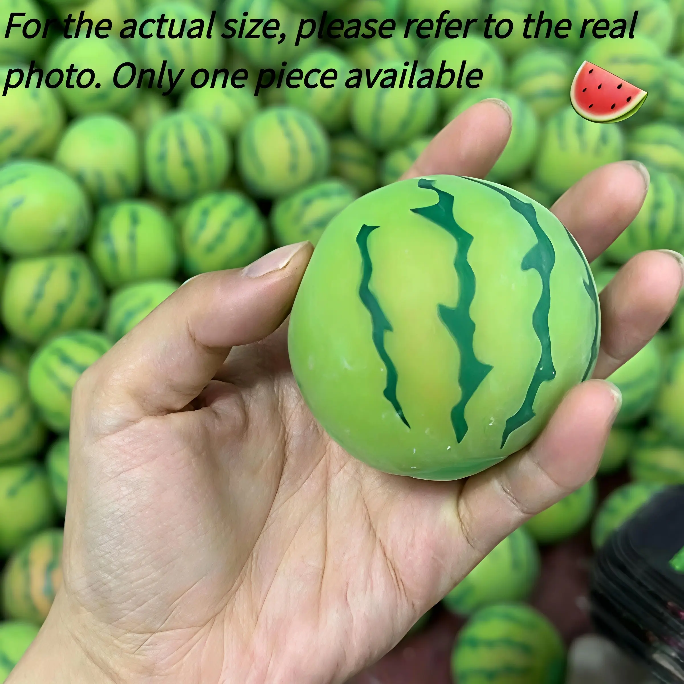 Soft Rebound Stress Relief Toy, Realistic Watermelon Design, Stress Relief Fruit, Powder Filling, Reusable Gentle Squeeze, Decompression Squeeze, Pocket Size, Unisex, Squishy Stress Relief