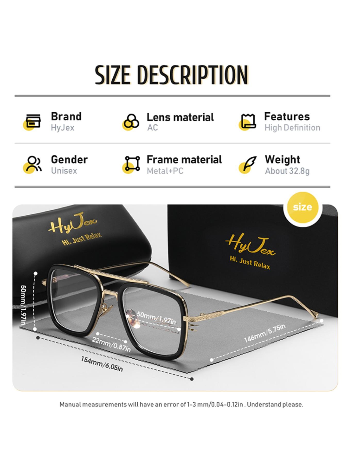Minimalist Elegant Aviator Eyeglasses for Everyday Use (1 Pair), Lightweight Durable Glasses, Basic Flat Frame Fashion Eyeglasses for Women & Men, Fashion Eyeglasses for Work, Daily Clothing Decor, Perfect for Student Daily Use