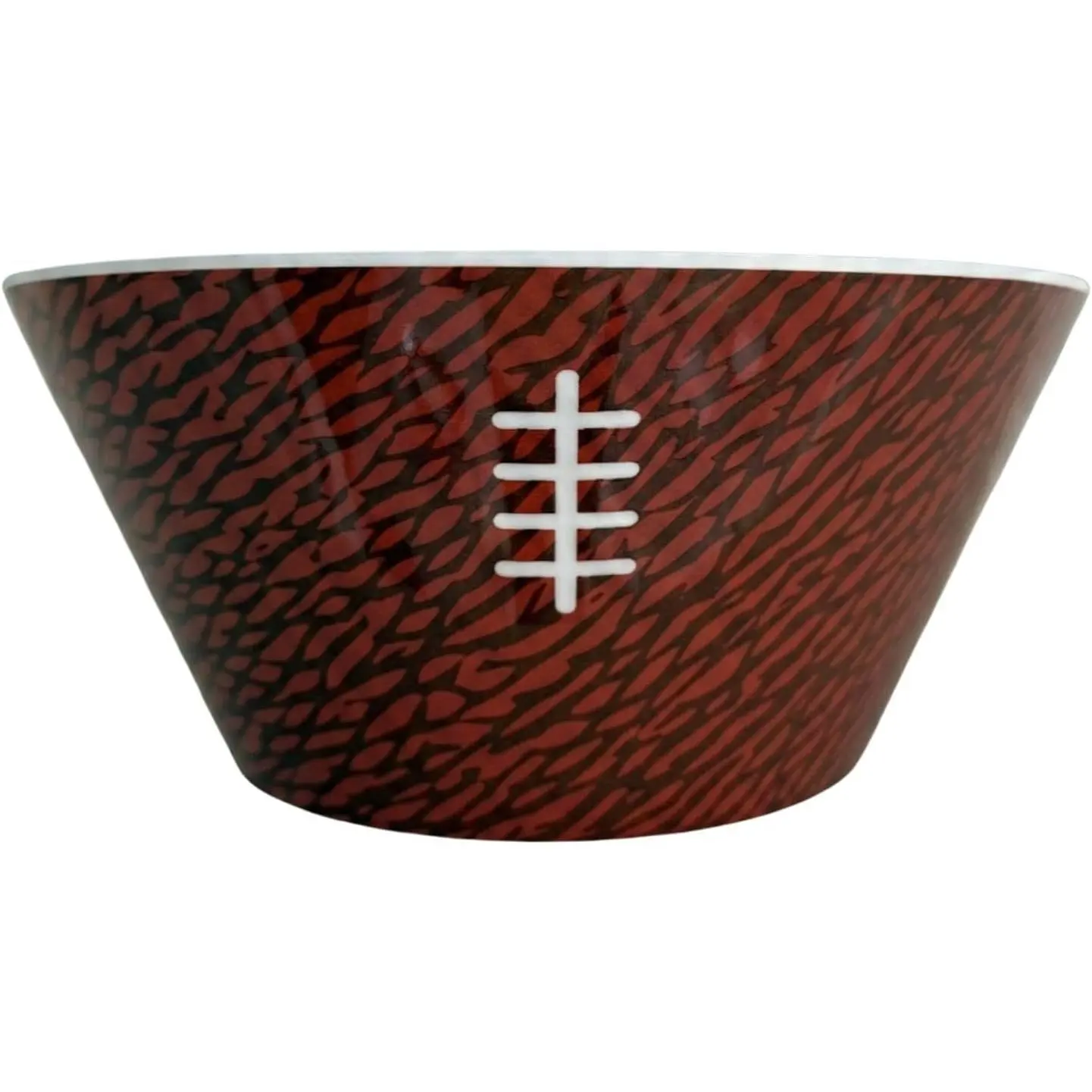 Durable Brown Football Snack  Serving Bowl  Melamine Dish for  Day, Tailgating, Parties,  Events  Everyday Use