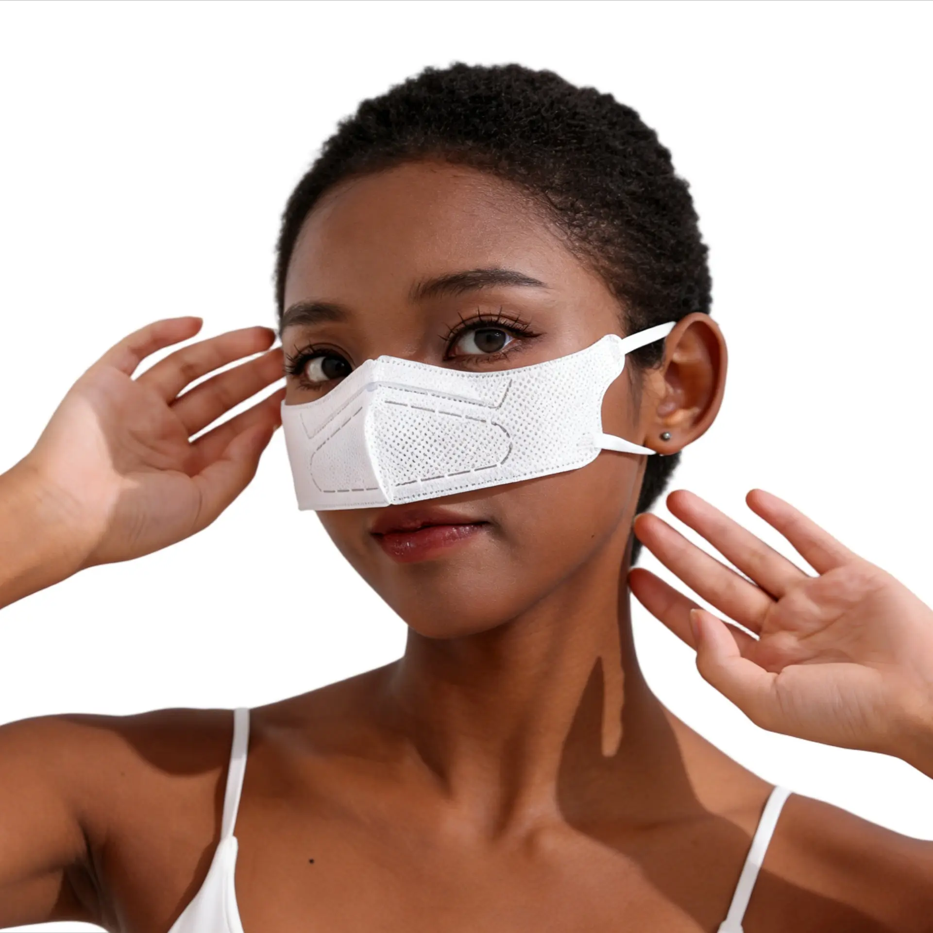 20-Pack New Nose Mask for Allergy Dust Pollen Pet Hair, Breathing Nose Mask for Mowing Running Travel, Mouth Not Covered, Individual Packaging
