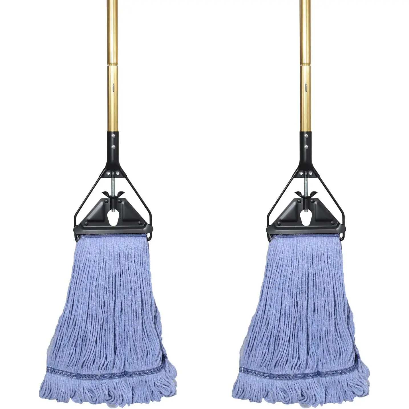 Commercial Industrial Heavy Duty Mop with Long Handle,58" Looped-End String Wet  Mops for Floor Cleaning, 2packs