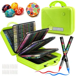 432 Colors Acrylic Paint Marker Pens, Professional Art Supplies, DIY Craft Tools, Portable Design Markers, Ideal for Painting & Decoration
