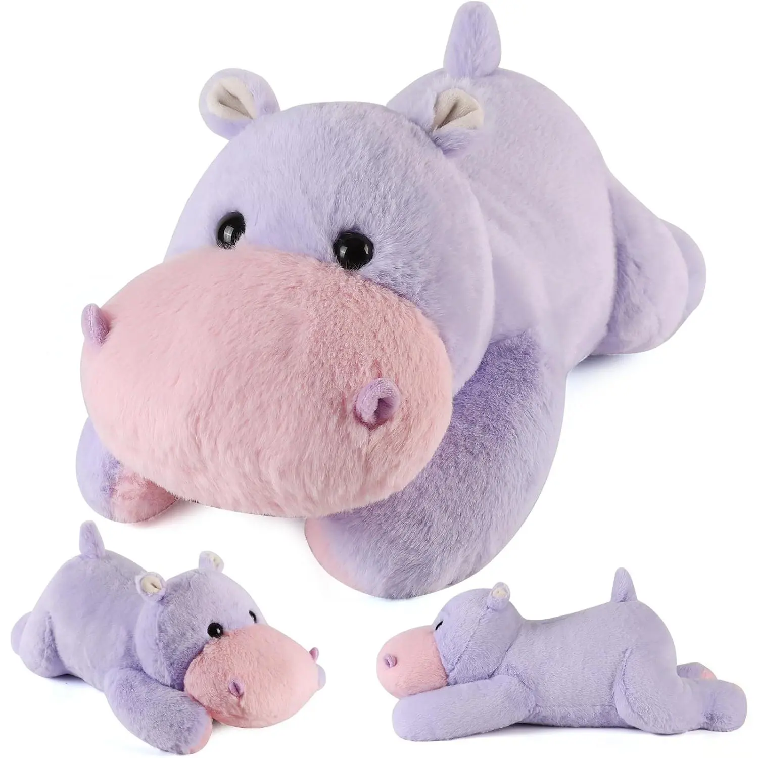 Hippo Weighted Stuffed Animals, Plush Pillow for Kids | 22 Inch, 4.5lbs