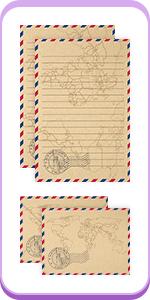 160 Packs Stationery Paper Set (50 Double Sided Stationery Writing Papers 50 Matching Envelopes) 60 Round Dot Sticker, 10 Design(Watercolor,5.5 x 8.25 Inch)