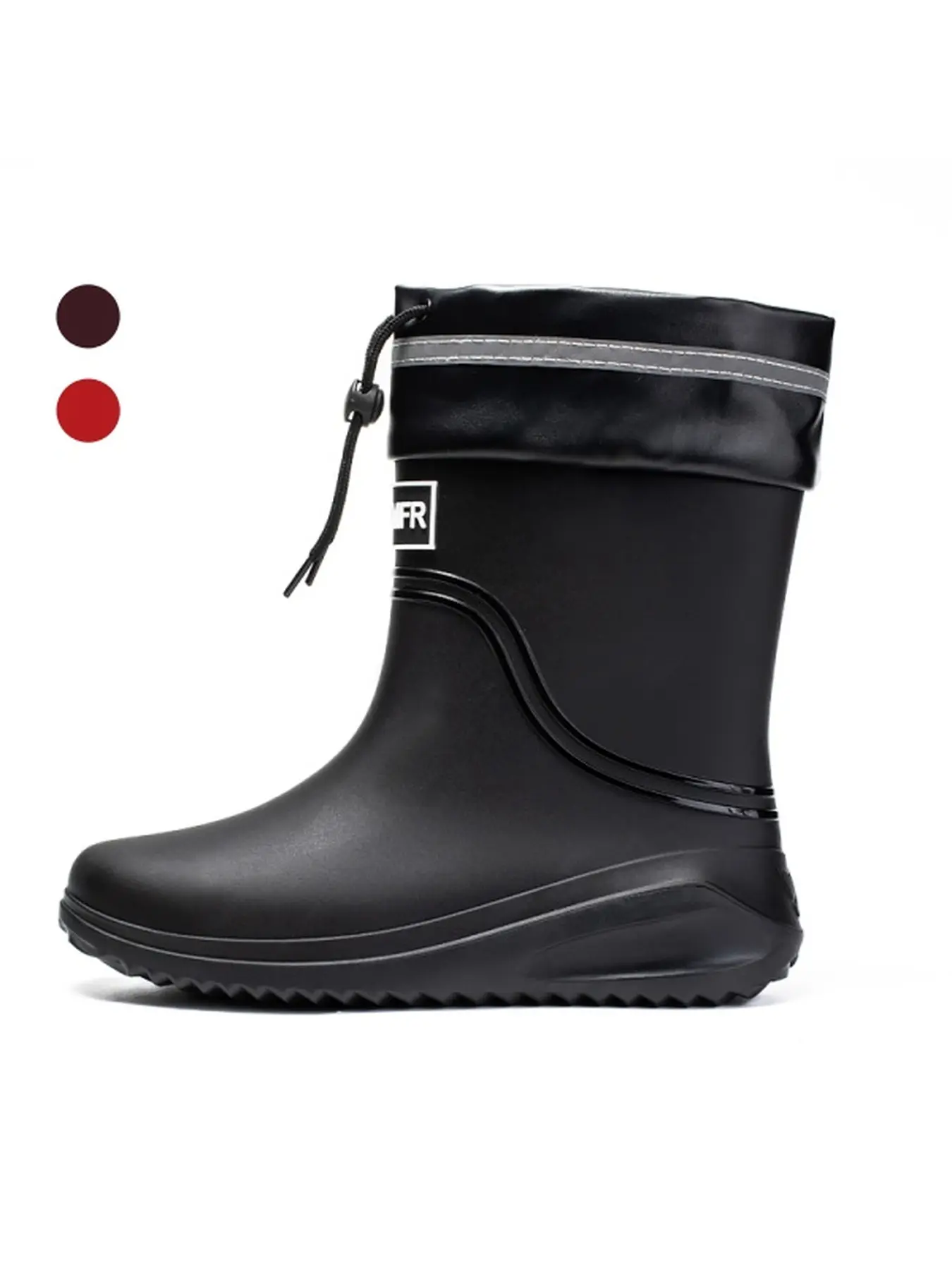 Men Stylish Mid Height Rain Boots Slip Proof Pressure Relief Cushioning For Outdoor Yard Maintenance Work