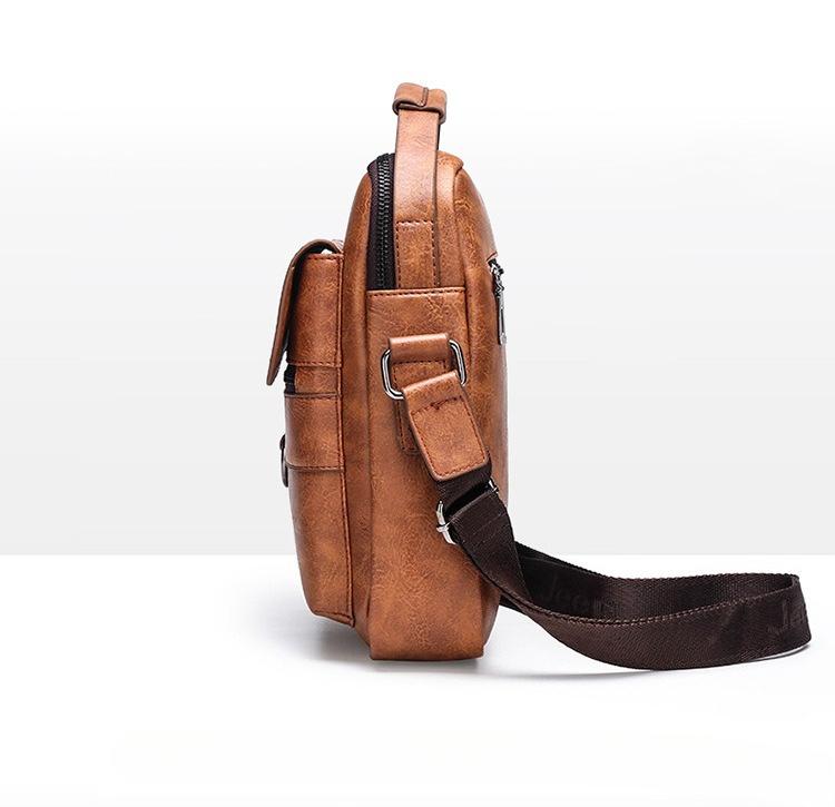 Men's Crossbody Bag, Portable Shoulder, Handheld, Casual Business, Holiday Gift, Large Capacity, Multi-compartment, with Handle and Adjustable Shoulder Strap