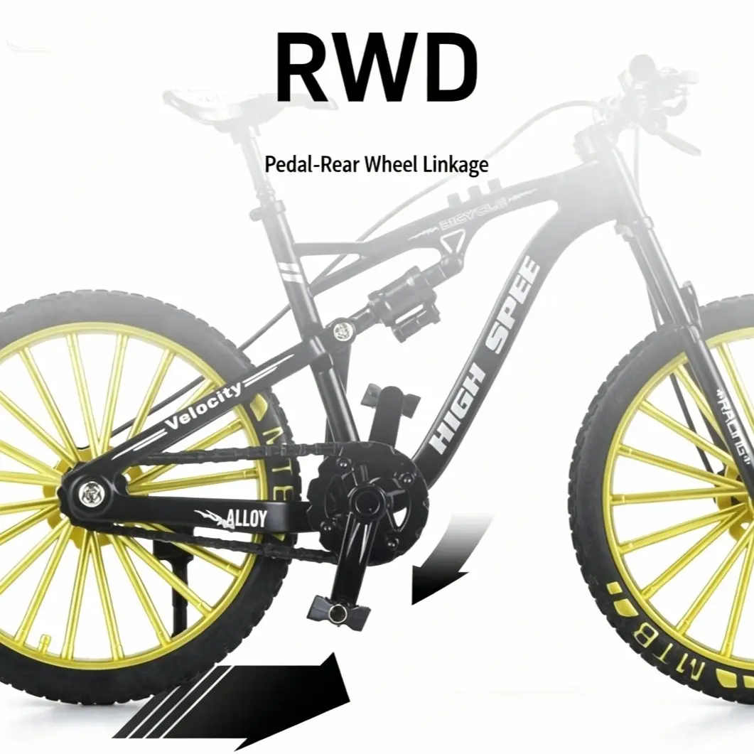 1pcs Alloy Mountain Bike Model, Downhill Bicycle Ornament, Desktop Collection Decorative Craft, Realistic Replica, Perfect Gift