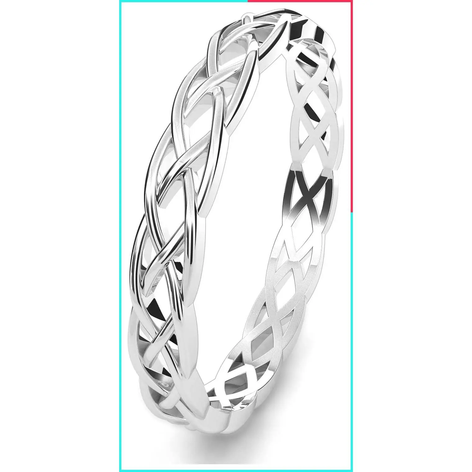 925 Sterling Silver Celtic Knot Eternity Band Ring
